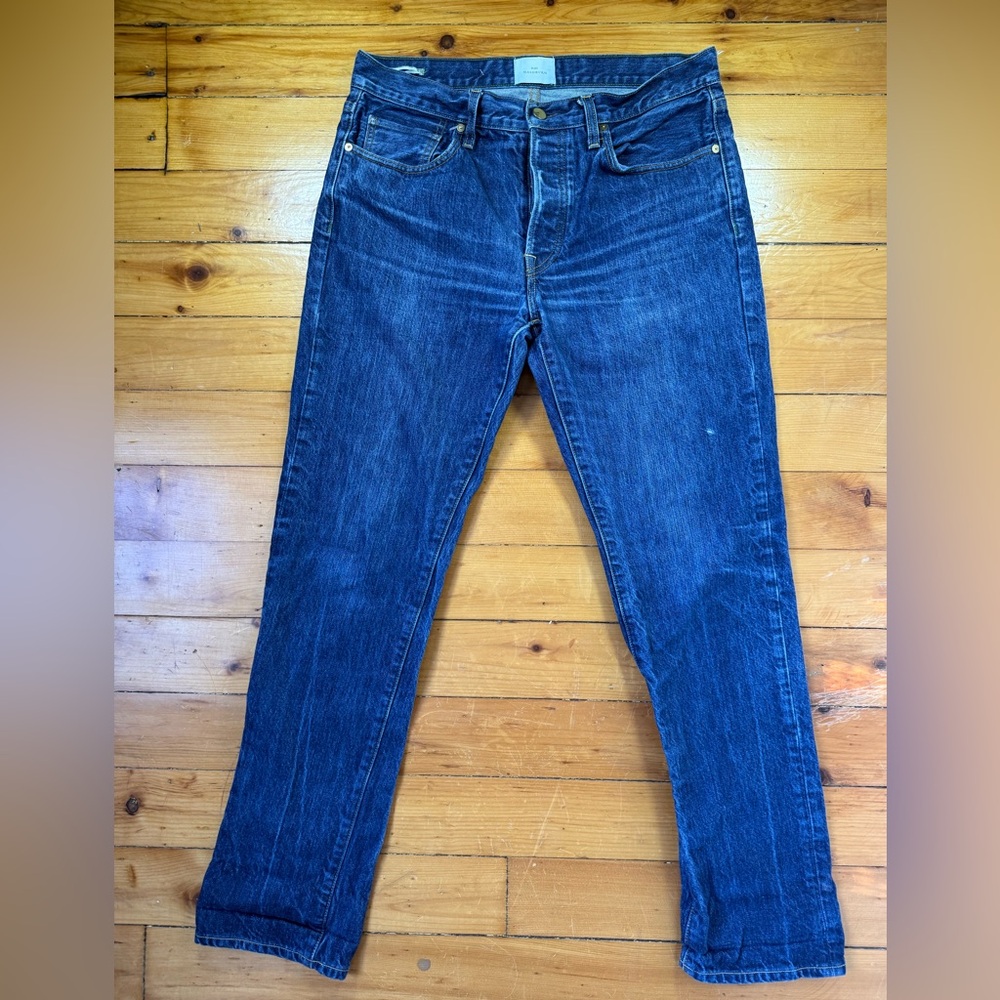 Sid Mashburn Men's Jeans 32x31 USA Button Fly Dark Wash